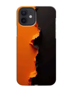 Чехол для iPhone 12 mini с картинкой «Оранжевый разлом» Чехол для iPhone 12 mini с картинкой «Оранжевый разлом»