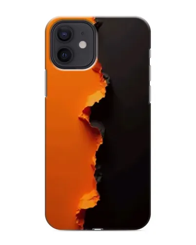 Чехол для iPhone 12 mini с картинкой «Оранжевый разлом» Чехол для iPhone 12 mini с картинкой «Оранжевый разлом»
