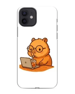 Чохол для iPhone 12 mini з картинкою «Капібара з ноутбуком» Чохол для iPhone 12 mini з картинкою «Капібара з ноутбуком»