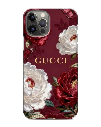 Чехол для iPhone 12 Pro Max с картинкой «Gucci — бордовые розы» Чехол для iPhone 12 Pro Max с картинкой «Gucci — бордовые розы»