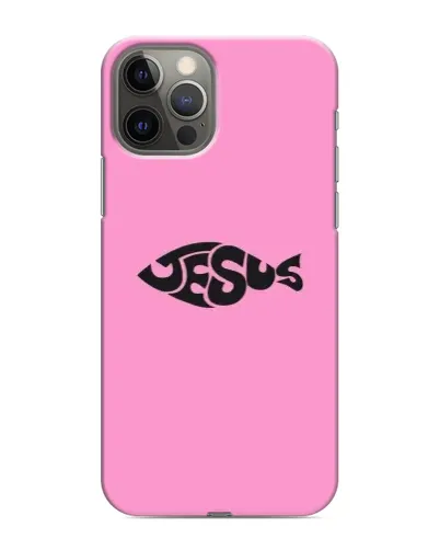 Чехол для iPhone 12 Pro Max с картинкой «Розовый символ  Jesus»