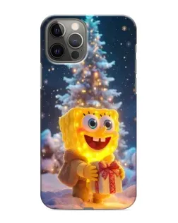 Чехол для iPhone 12 Pro Max с картинкой «Рождественский Спанч Боб»