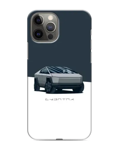Чохол для iPhone 12 Pro Max з картинкою «Сріблястий Cybertruck Tesla»