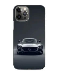 Чехол для iPhone 12 Pro Max с картинкой «Mercedes на черном»