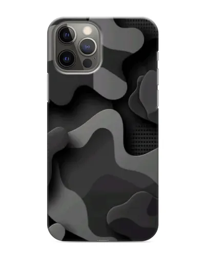 Чехол для iPhone 12 Pro Max с картинкой «Темный абстрактный камуфляж»
