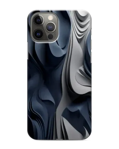 Чехол для iPhone 12 Pro Max с картинкой «Объемные синие складки»