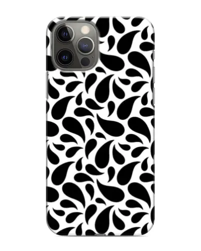Чехол для iPhone 12 Pro Max с картинкой «Контрастные черные капли»