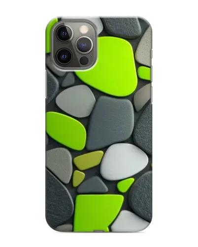 Чехол для iPhone 12 Pro Max с картинкой «Яркая неоновая галька»