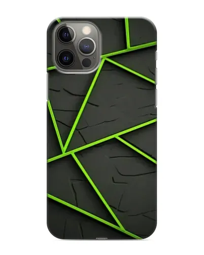 Чехол для iPhone 12 Pro Max с картинкой «Зеленые геометрические линии»