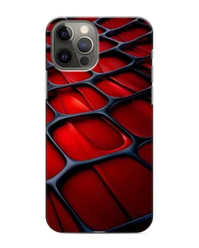 Чехол для iPhone 12 Pro Max с картинкой «Красная глянцевая сетка»