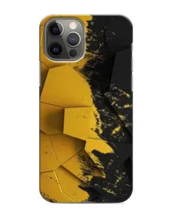 Чехол для iPhone 12 Pro Max с картинкой «Золотые осколки геометрии»