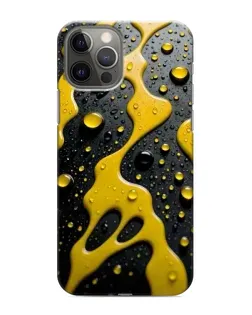 Чехол для iPhone 12 Pro Max с картинкой «Жидкое желтое золото»