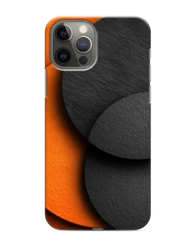 Чехол для iPhone 12 Pro Max с картинкой «Геометрия оранжевых кругов»