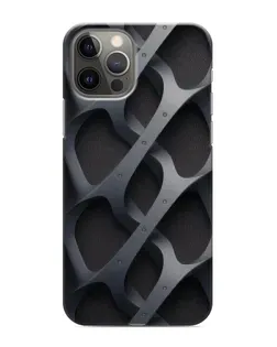 Чехол для iPhone 12 Pro Max с картинкой «Объемное серое плетение»