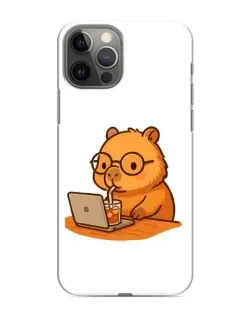 Чохол для iPhone 12 Pro Max з картинкою «Капібара з ноутбуком» Чохол для iPhone 12 Pro Max з картинкою «Капібара з ноутбуком»