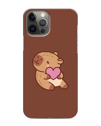 Чохол для iPhone 12 Pro Max з картинкою «Капібара з серцем»