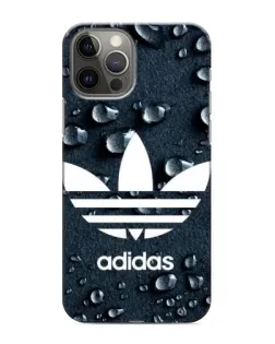 Чехол для iPhone 12 Pro с картинкой «Adidas Trefoil Blue»