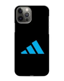 Чехол для iPhone 12 Pro с картинкой «Adidas Cyan Logo»