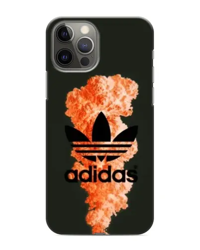 Чехол для iPhone 12 Pro с картинкой «Оранжевый дым Adidas»
