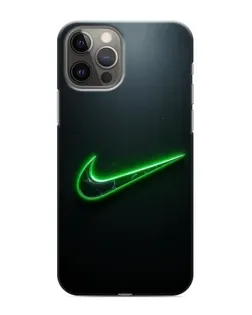 Чехол для iPhone 12 Pro с картинкой «Неоновый контур Nike»