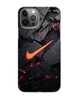Чехол для iPhone 12 Pro с картинкой «Nike — эффект разломов»