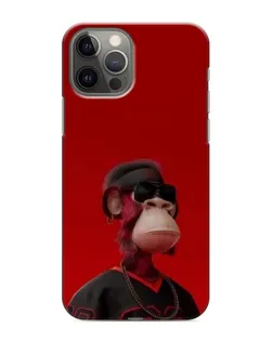 Чехол для iPhone 12 Pro с картинкой «Bored Ape в красном»