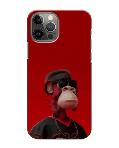 Чехол для iPhone 12 Pro с картинкой «Bored Ape в красном»