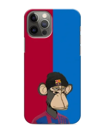 Чехол для iPhone 12 Pro с картинкой «Bored Ape — фанат Барсы»