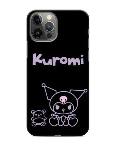 Чехол для iPhone 12 Pro с картинкой «Kuromi — черный минимализм» Чехол для iPhone 12 Pro с картинкой «Kuromi — черный минимализм»