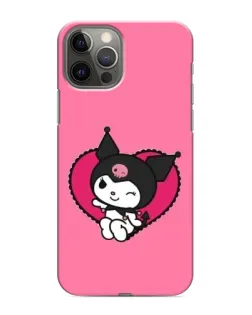 Чехол для iPhone 12 Pro с картинкой «Kuromi — любовь в сердце»