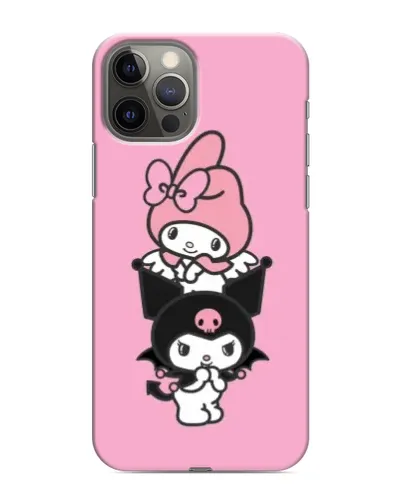 Чехол для iPhone 12 Pro с картинкой «My Melody и Kuromi» Чехол для iPhone 12 Pro с картинкой «My Melody и Kuromi»