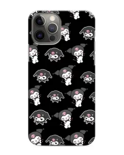 Чехол для iPhone 12 Pro с картинкой «Черный паттерн Kuromi»