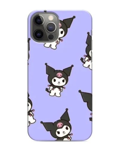 Чехол для iPhone 12 Pro с картинкой «Паттерн с Kuromi» Чехол для iPhone 12 Pro с картинкой «Паттерн с Kuromi»