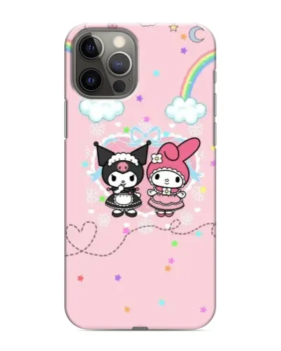 Чехол для iPhone 12 Pro с картинкой «My Melody и Kuromi» Чехол для iPhone 12 Pro с картинкой «My Melody и Kuromi»