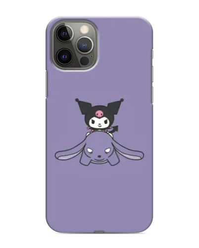 Чехол для iPhone 12 Pro с картинкой «Kuromi на лиловом фоне» Чехол для iPhone 12 Pro с картинкой «Kuromi на лиловом фоне»
