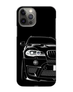 Чехол для iPhone 12 Pro с картинкой «Темный силуэт BMW»