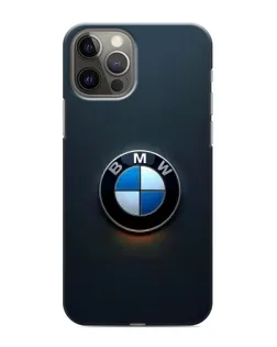 Чехол для iPhone 12 Pro с картинкой «Логотип BMW — минимализм»
