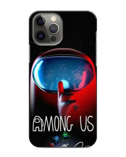 Чехол для iPhone 12 Pro с картинкой «Красный импостер — макро» Чехол для iPhone 12 Pro с картинкой «Красный импостер — макро»