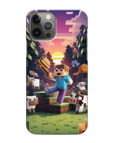 Чехол для iPhone 12 Pro с картинкой «Стив на ферме» Чехол для iPhone 12 Pro с картинкой «Стив на ферме»