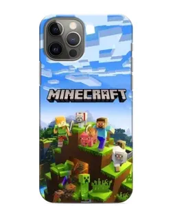 Чехол для iPhone 12 Pro с картинкой «Minecraft классический мир»