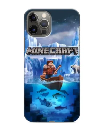 Чехол для iPhone 12 Pro с картинкой «Minecraft ледяной мир» Чехол для iPhone 12 Pro с картинкой «Minecraft ледяной мир»