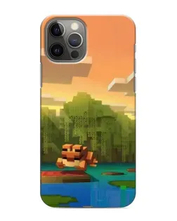 Чехол для iPhone 12 Pro с картинкой «Майнкрафт закат солнца»