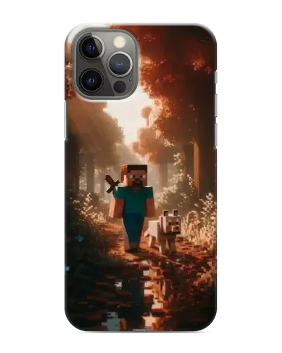 Чехол для iPhone 12 Pro с картинкой «Стив в лесу» Чехол для iPhone 12 Pro с картинкой «Стив в лесу»