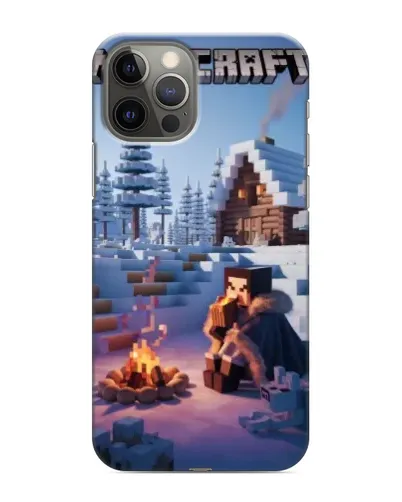 Чехол для iPhone 12 Pro с картинкой «Зимний Minecraft» Чехол для iPhone 12 Pro с картинкой «Зимний Minecraft»