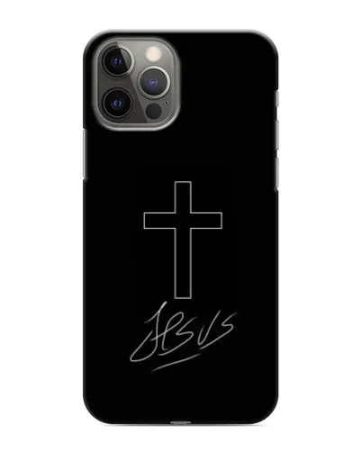 Чехол для iPhone 12 Pro с картинкой «Графический крест Jesus» Чехол для iPhone 12 Pro с картинкой «Графический крест Jesus»