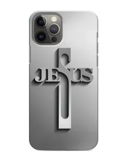 Чехол для iPhone 12 Pro с картинкой «Металлический крест Jesus»