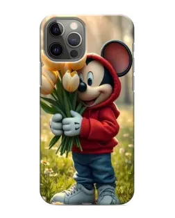 Чехол для iPhone 12 Pro с картинкой «Микки с тюльпанами»