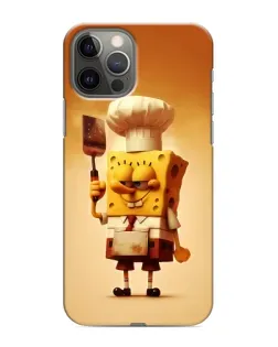 Чехол для iPhone 12 Pro с картинкой «Губка Боб повар»