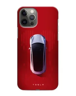 Чехол для iPhone 12 Pro с картинкой «Tesla Top View»