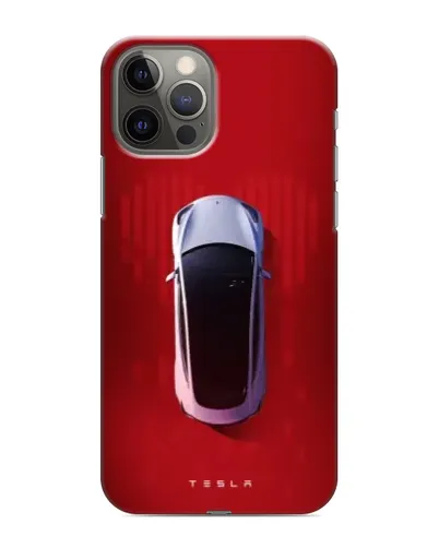Чехол для iPhone 12 Pro с картинкой «Tesla Top View» Чехол для iPhone 12 Pro с картинкой «Tesla Top View»